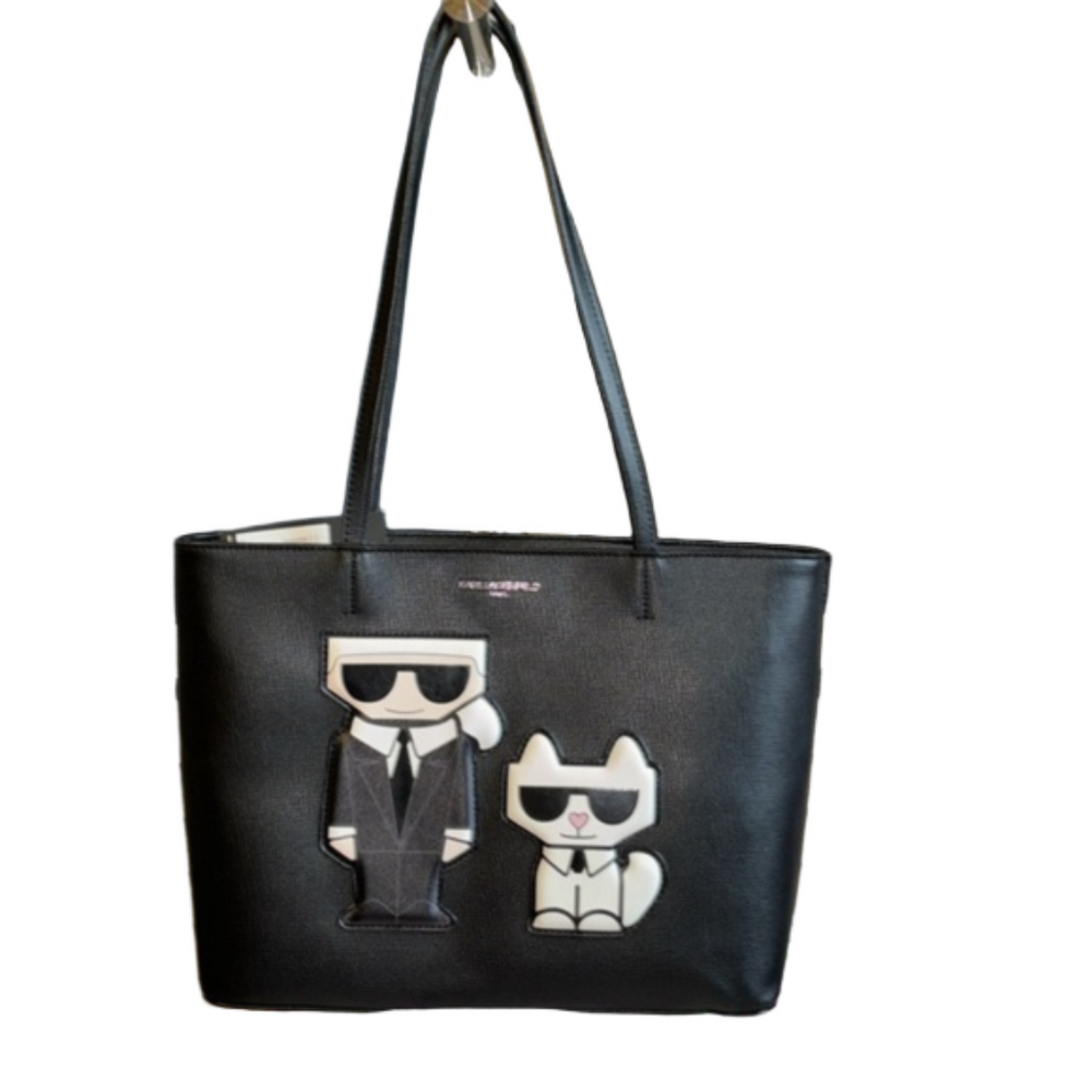 Karl Lagerfeld Maybelle Collection Tote NWT 12.5 x 10 x 5.  Black